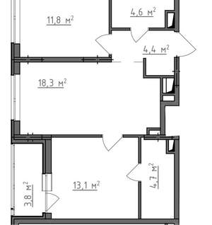 2-к квартира, вторичка, 59м2, 7/9 этаж