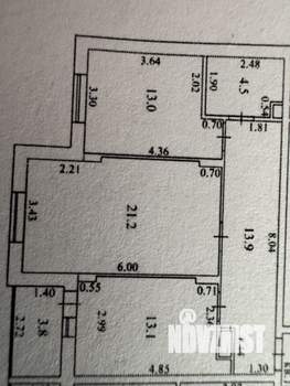 2-к квартира, сданный дом, 68м2, 4/7 этаж