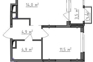 1-к квартира, вторичка, 37м2, 3/9 этаж