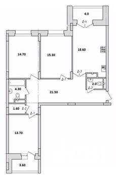 3-к квартира, сданный дом, 96м2, 2/10 этаж