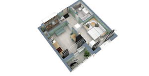 1-к квартира, строящийся дом, 39м2, 4/17 этаж