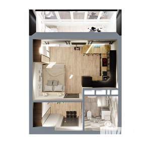 Студия квартира, строящийся дом, 26м2, 17/17 этаж