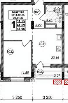 1-к квартира, вторичка, 45м2, 6/8 этаж