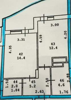 1-к квартира, вторичка, 39м2, 10/17 этаж