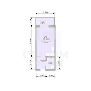 Студия квартира, вторичка, 35м2, 13/17 этаж