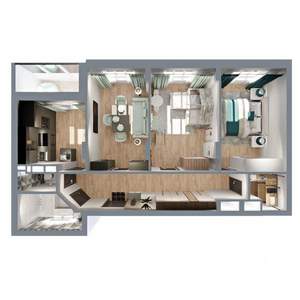 3-к квартира, строящийся дом, 80м2, 5/17 этаж