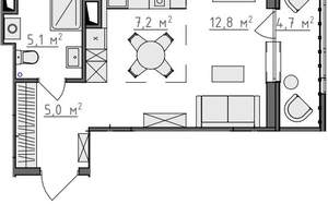 Студия квартира, вторичка, 32м2, 7/9 этаж