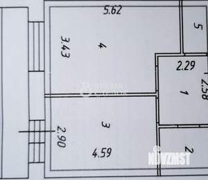 1-к квартира, вторичка, 43м2, 8/12 этаж