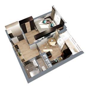 1-к квартира, строящийся дом, 39м2, 15/17 этаж