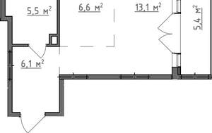 Студия квартира, вторичка, 34м2, 1/9 этаж