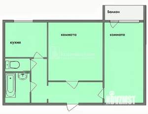 2-к квартира, вторичка, 43м2, 5/5 этаж