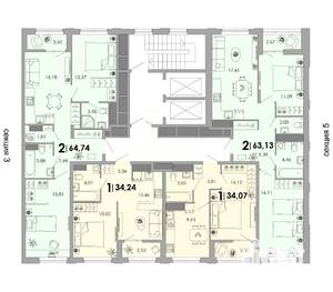 3-к квартира, вторичка, 65м2, 8/17 этаж