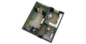 1-к квартира, строящийся дом, 38м2, 4/17 этаж