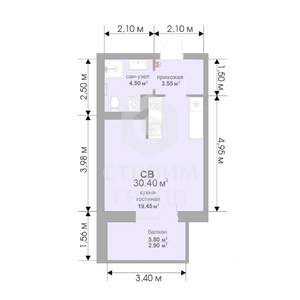 Студия квартира, вторичка, 30м2, 5/17 этаж