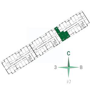 3-к квартира, строящийся дом, 80м2, 1/17 этаж
