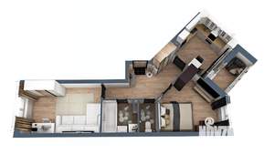 2-к квартира, вторичка, 54м2, 13/17 этаж