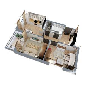 2-к квартира, строящийся дом, 51м2, 1/17 этаж