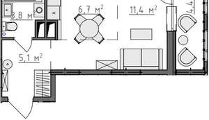 Студия квартира, вторичка, 29м2, 8/9 этаж