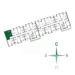 2-к квартира, строящийся дом, 45м2, 10/17 этаж