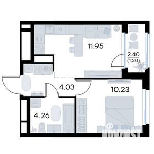 1-к квартира, вторичка, 32м2, 16/17 этаж