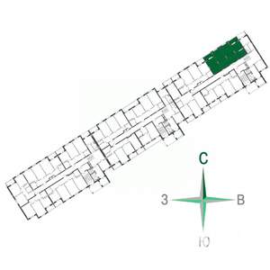 3-к квартира, строящийся дом, 78м2, 1/17 этаж