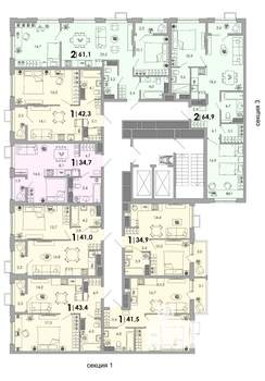 2-к квартира, вторичка, 61м2, 6/16 этаж