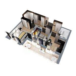 2-к квартира, строящийся дом, 57м2, 4/17 этаж