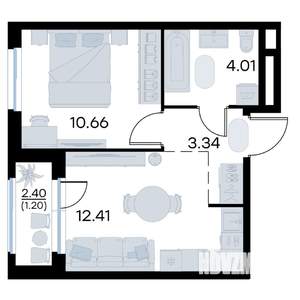 1-к квартира, вторичка, 32м2, 16/17 этаж