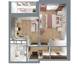 1-к квартира, вторичка, 37м2, 8/17 этаж