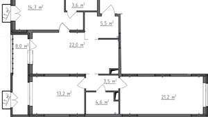 3-к квартира, вторичка, 93м2, 2/9 этаж