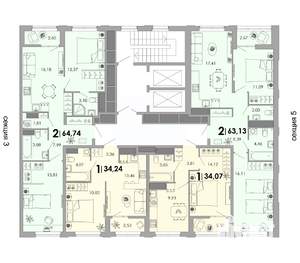 2-к квартира, вторичка, 63м2, 4/17 этаж