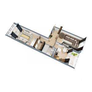 2-к квартира, строящийся дом, 60м2, 7/17 этаж