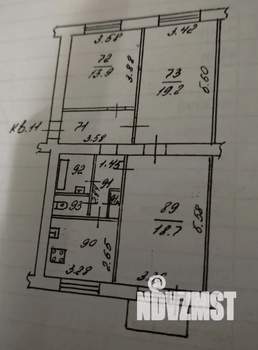 3-к квартира, вторичка, 78м2, 2/4 этаж