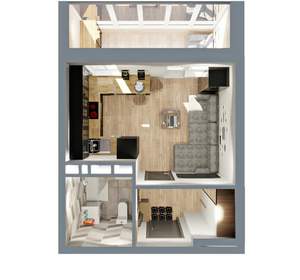 Студия квартира, строящийся дом, 26м2, 14/17 этаж