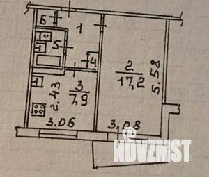 1-к квартира, вторичка, 33м2, 3/9 этаж