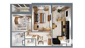 2-к квартира, сданный дом, 58м2, 17/17 этаж