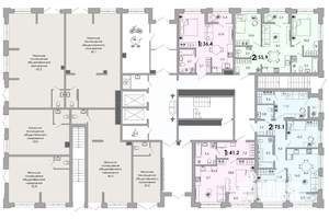 2-к квартира, вторичка, 75м2, 1/17 этаж
