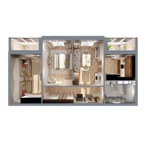 3-к квартира, строящийся дом, 78м2, 13/17 этаж