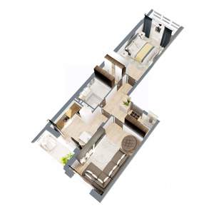 2-к квартира, строящийся дом, 60м2, 7/17 этаж