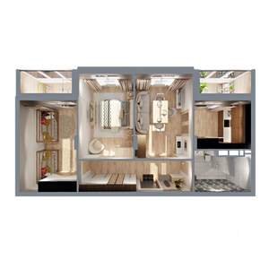 3-к квартира, строящийся дом, 78м2, 7/17 этаж