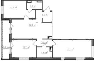 3-к квартира, вторичка, 92м2, 7/9 этаж