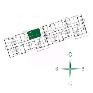 2-к квартира, строящийся дом, 59м2, 1/17 этаж