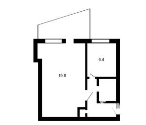 1-к квартира, вторичка, 32м2, 1/2 этаж