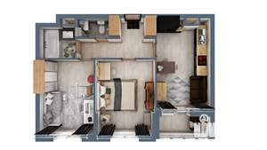 2-к квартира, строящийся дом, 58м2, 1/17 этаж