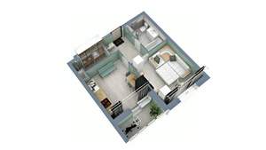 1-к квартира, строящийся дом, 39м2, 3/17 этаж