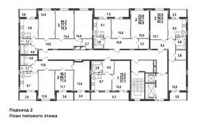 2-к квартира, строящийся дом, 60м2, 12/17 этаж