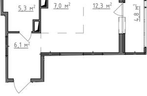 Студия квартира, вторичка, 33м2, 6/9 этаж