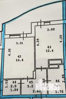 1-к квартира, вторичка, 39м2, 10/17 этаж