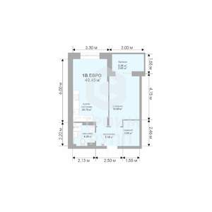 1-к квартира, вторичка, 49м2, 2/17 этаж