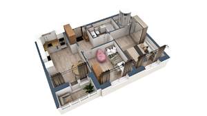 2-к квартира, строящийся дом, 59м2, 1/17 этаж